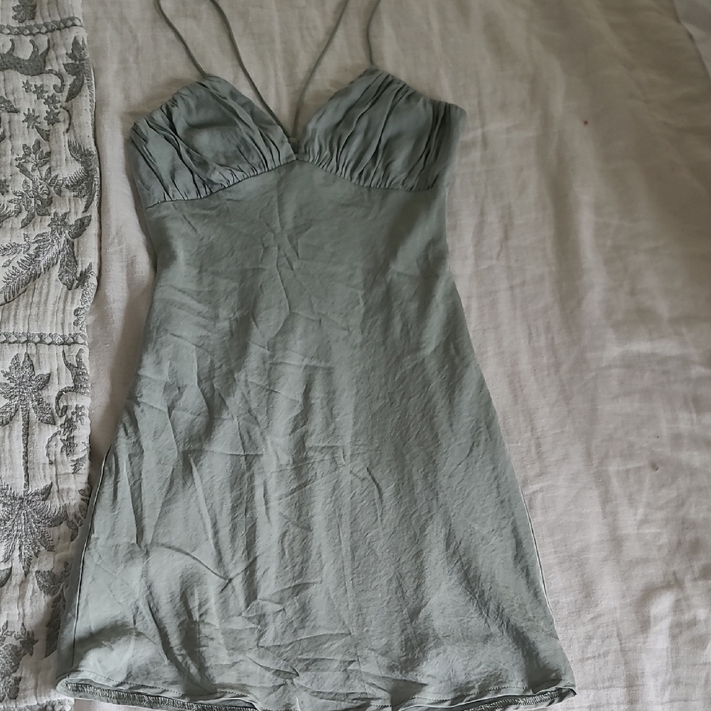 Princess Polly Light Sage Green Dress